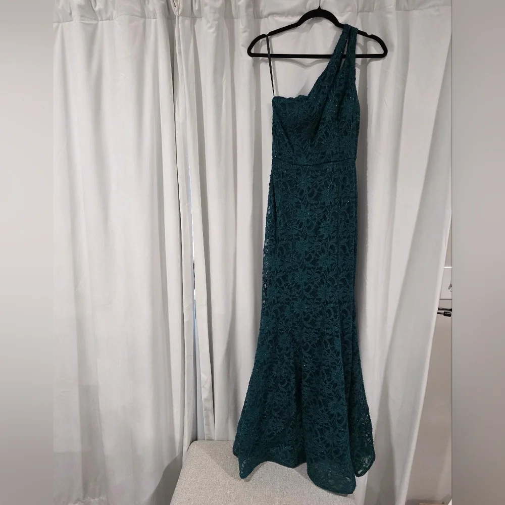 BCX Womens Green Sleeveless Full-Length Fit + Flare Evening Dress - Picture 2 of 9